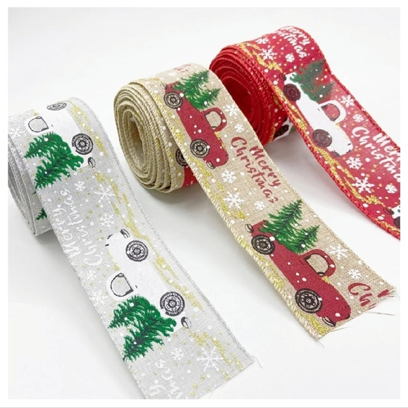 Christmas Red, Silver and Gold Ribbon - Picture 10 of 11